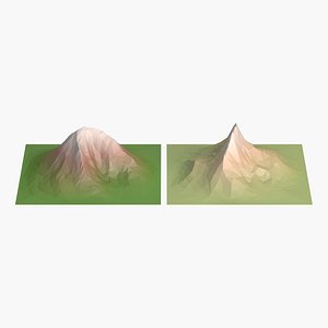 mountains minimalistic obj
