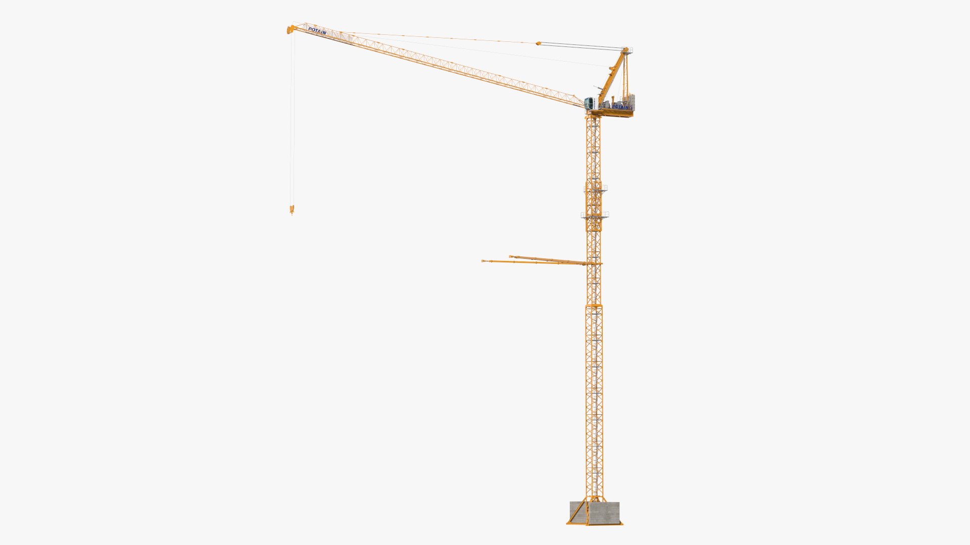 Potain MR 295 Luffing Jib Crane 3D model preview