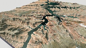 Lake Powell Utah Arizona USA 3D
