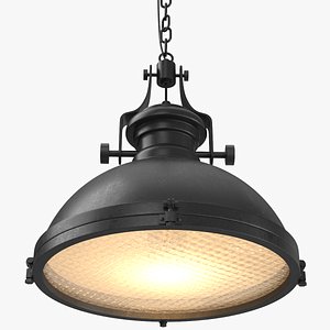 3D real industrial chandelier light model