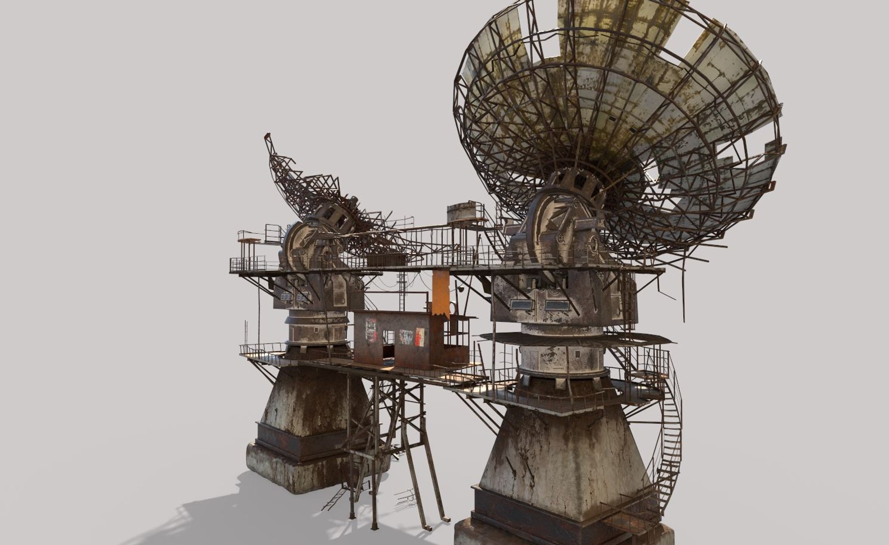 3D Post-Apocaliptic Radar-Satellite Station Base https://p.turbosquid.com/ts-thumb/pg/bIiUlj/N6/7/jpg/1642627596/1920x1080/fit_q87/fbf189aa8cfc3e2c9a23562ea3295ed822c22f13/7.jpg