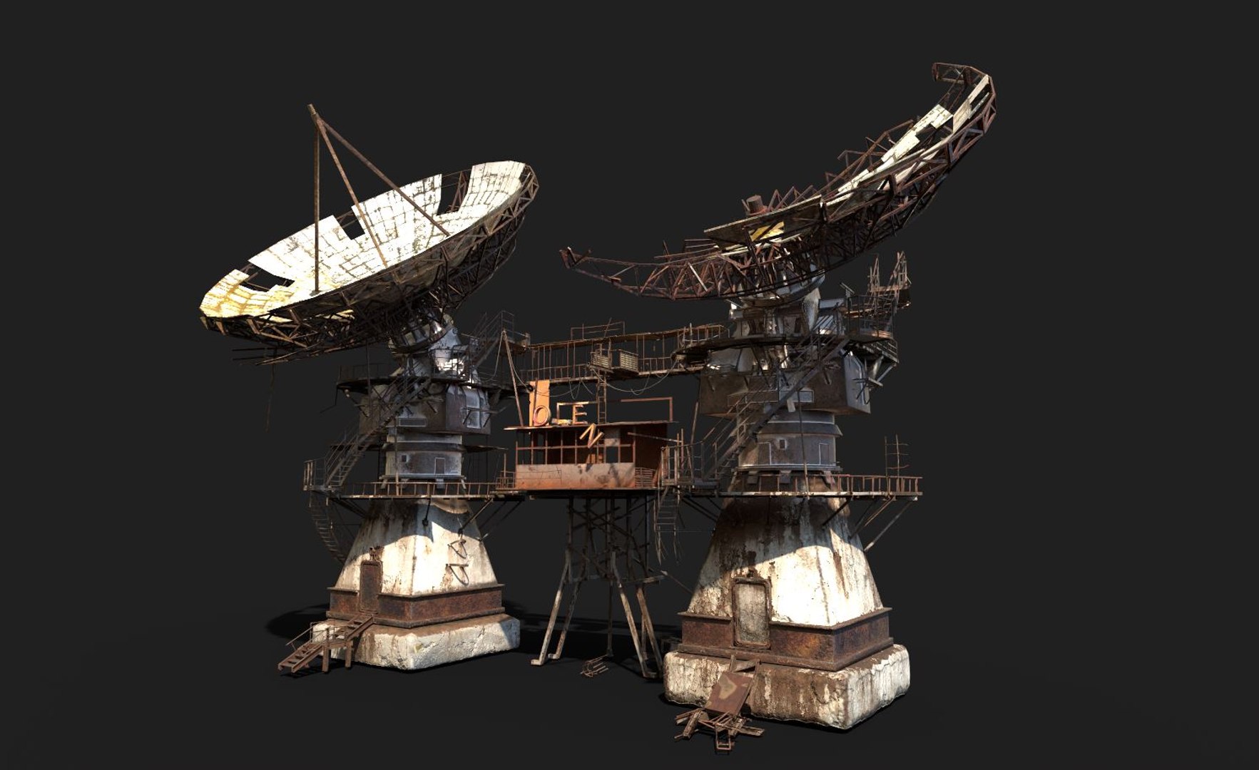 3D Post-Apocaliptic Radar-Satellite Station Base https://p.turbosquid.com/ts-thumb/pg/bIiUlj/mU/d/jpg/1642627721/1920x1080/fit_q87/3fd110d6a2d4d51faf0fae2dd75c0484b2e90bcb/d.jpg