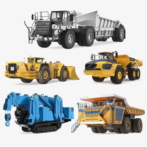 Rigged Heavy Construction Machinery Collection 3 3D Model - Turbosquid  1957263