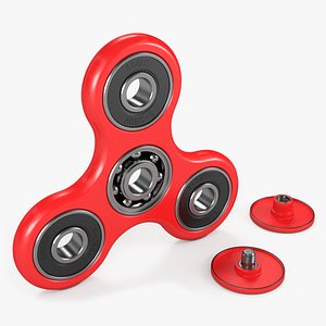 fidget spinner red 3D