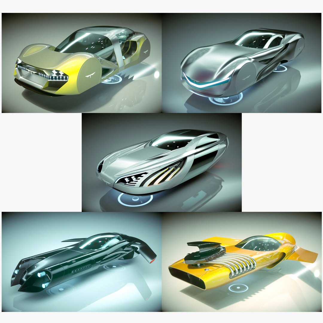 5 In 1 Cheap And Cool Hover Car Collection 09 3D Model - TurboSquid 1961592, image size:1080x1080