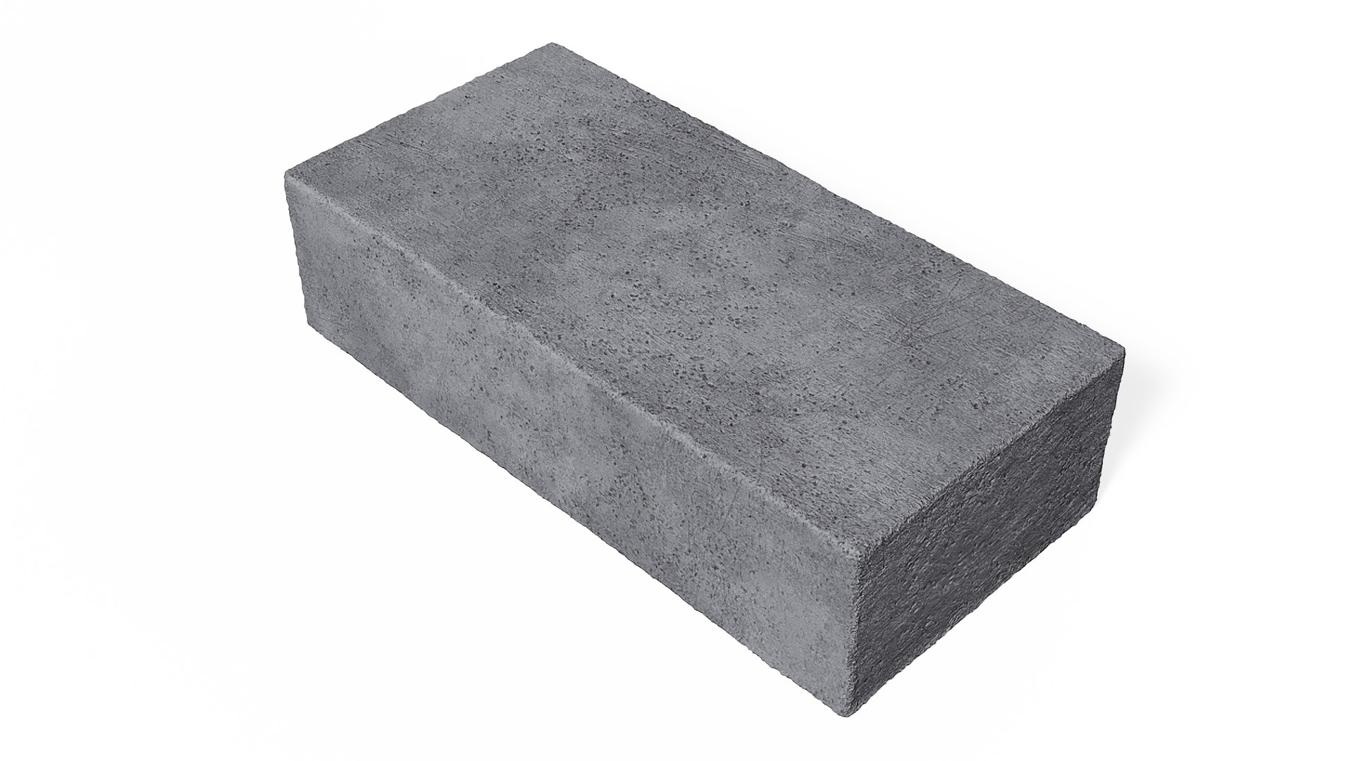 Solid Calcium Silicate Brick Carbon Black 3D model preview