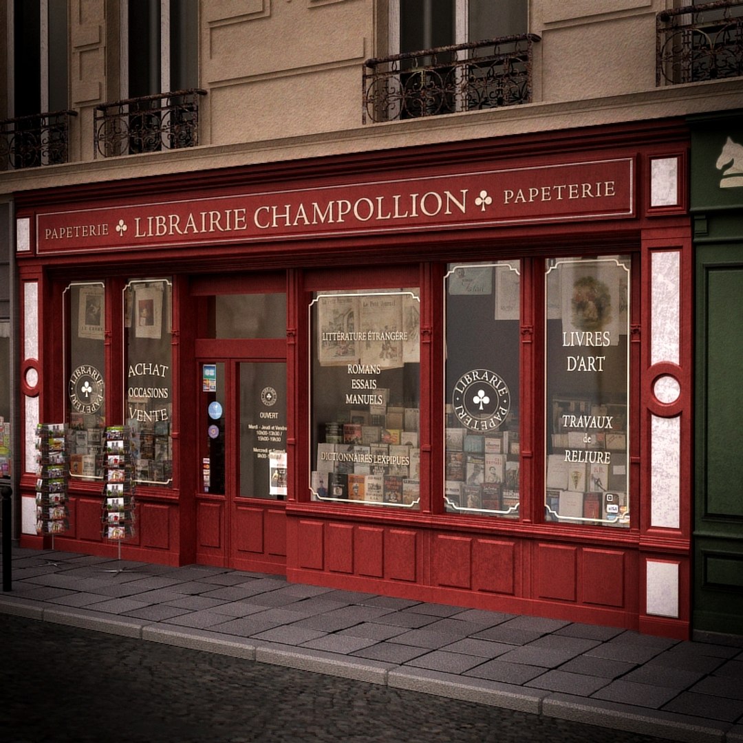 3d Typical Paris Shop Store Model