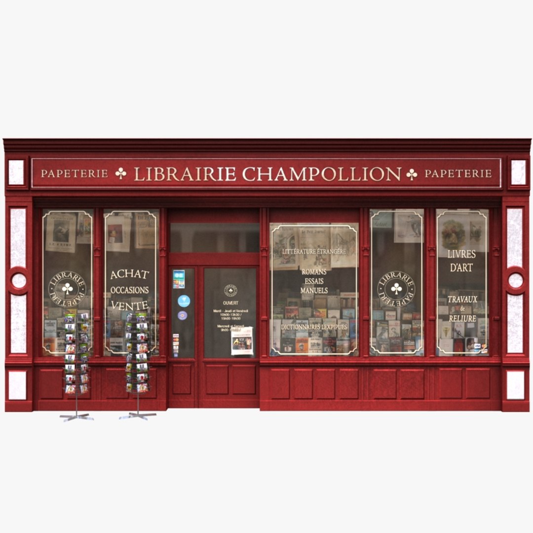 3d Typical Paris Shop Store Model