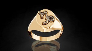 3D Capricorn ring model