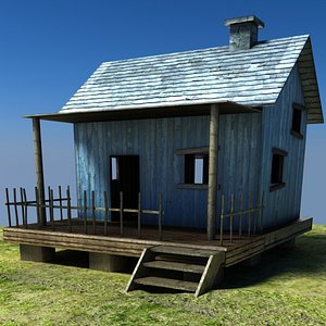 wood forest house games 3d model
