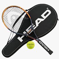 Tennis Racket Head IG Challenge ,Cover and Ball