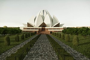 3d model baha house worship