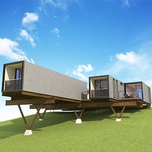 concrete house 3D model