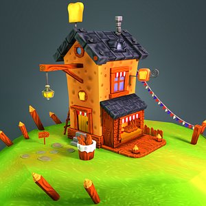 3D Cute Bakery Game Asset
