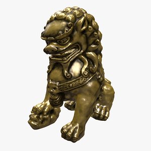 Chinese Lion Statue - 5 Materials