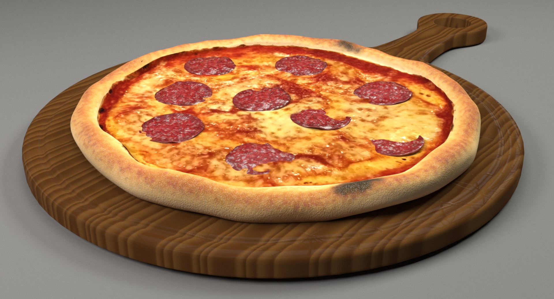 Italian Pizza Pepperoni Olives Model - TurboSquid 1232292