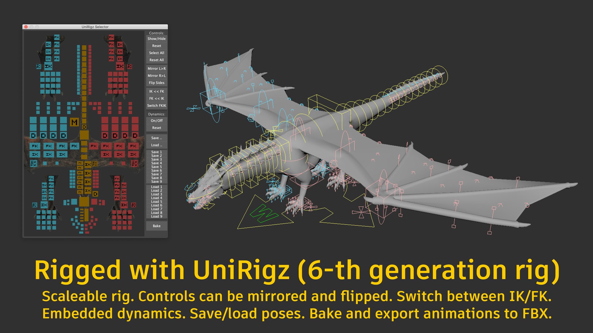 3D dragon animation model https://p.turbosquid.com/ts-thumb/ph/Ssctil/MDEr9Ta2/rigged_unirigz/jpg/1592410889/1920x1080/fit_q87/4b10d662d3d86c258d24a8a19cc9acde8107dd4b/rigged_unirigz.jpg