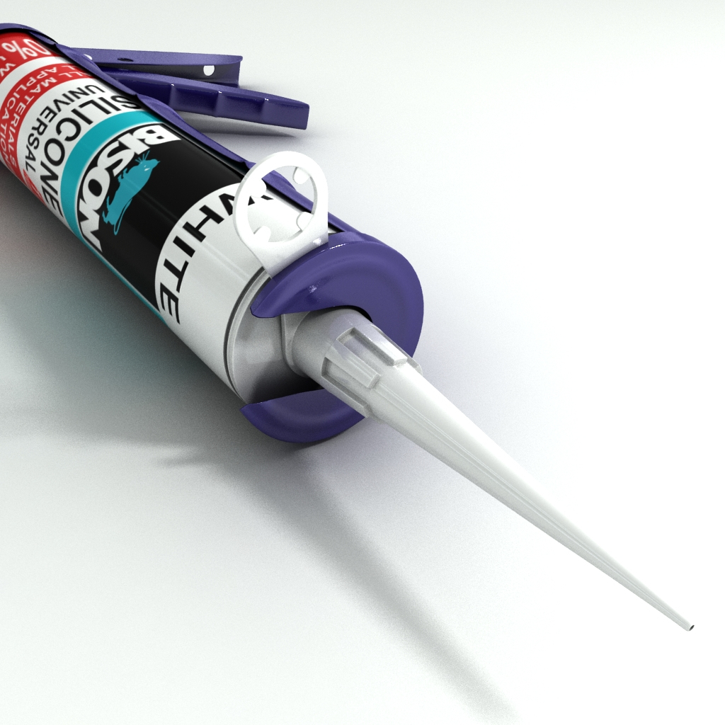 3d silicone tube gun model