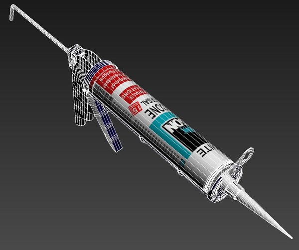 3d silicone tube gun model