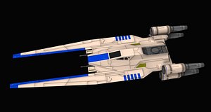 u-wing fighter star wars 3d model