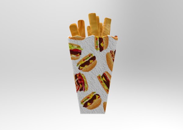 3D french fries model - TurboSquid 1331282