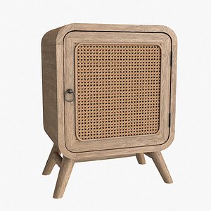 3D Nalu Solid Wood Nightstand model