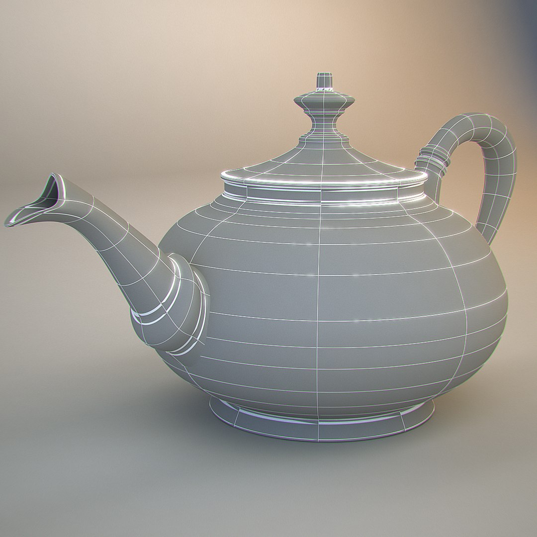 kettle modeled materials 3d max
