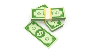 3D Stylized wad of money