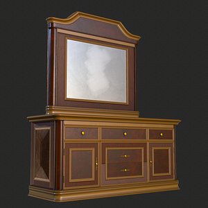 3D vintage furniture dressing table