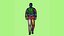 Rigged fat businessman walking