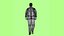 Rigged fat businessman walking