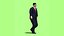 Rigged fat businessman walking