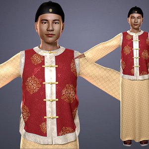 Chinese ancient Qing Dynasty master 3D model