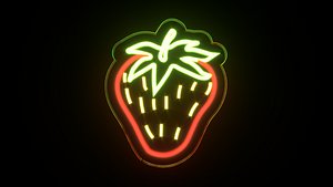 Strawberry Neon Sign