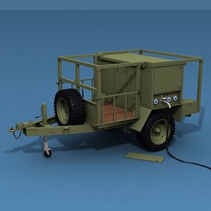 portable generator military 3d model