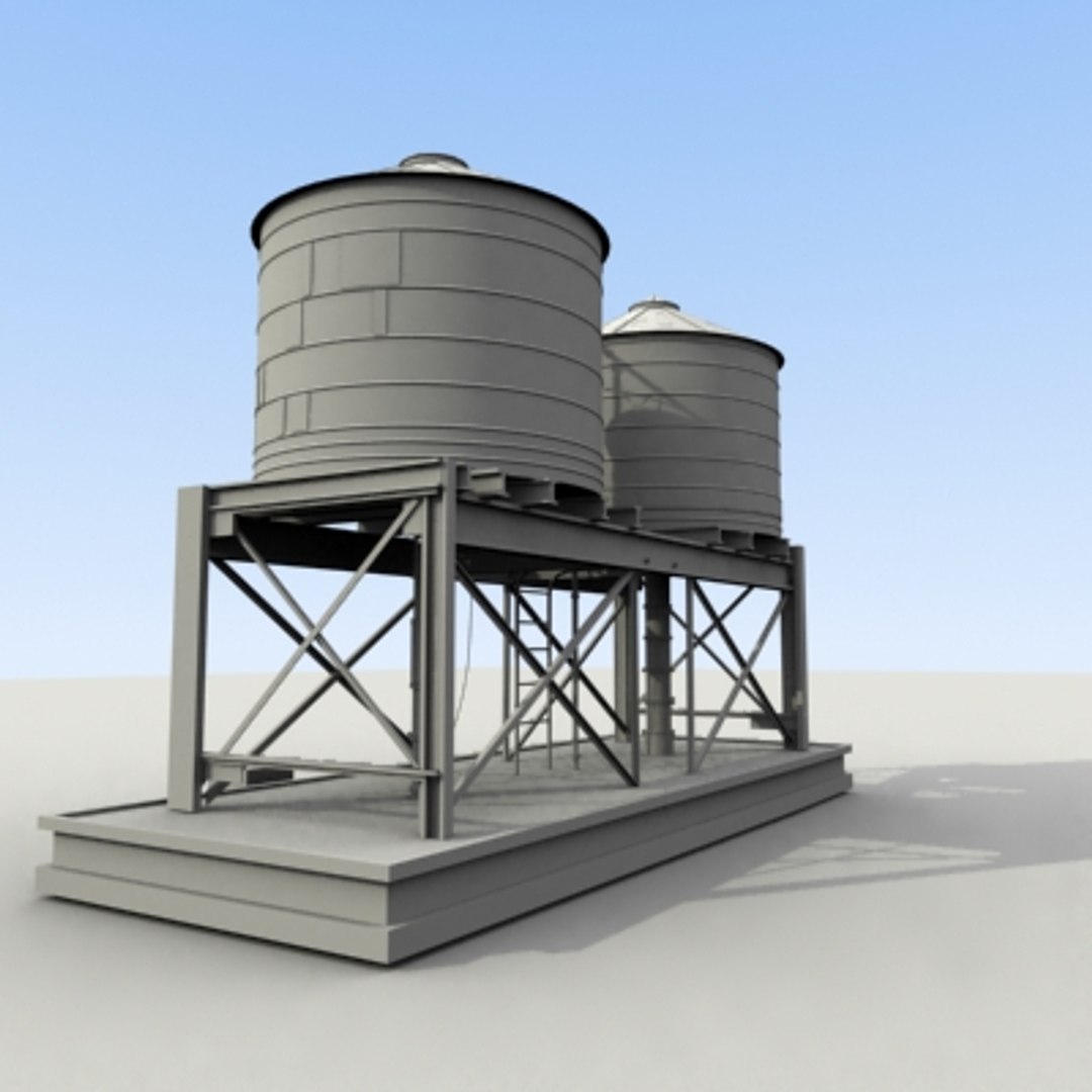 3d Definition Water Tank Model