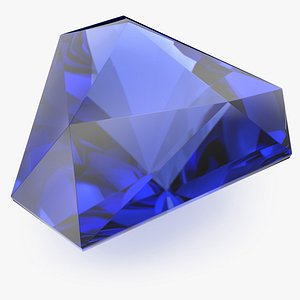 Shield Step Cut Blue Sapphire