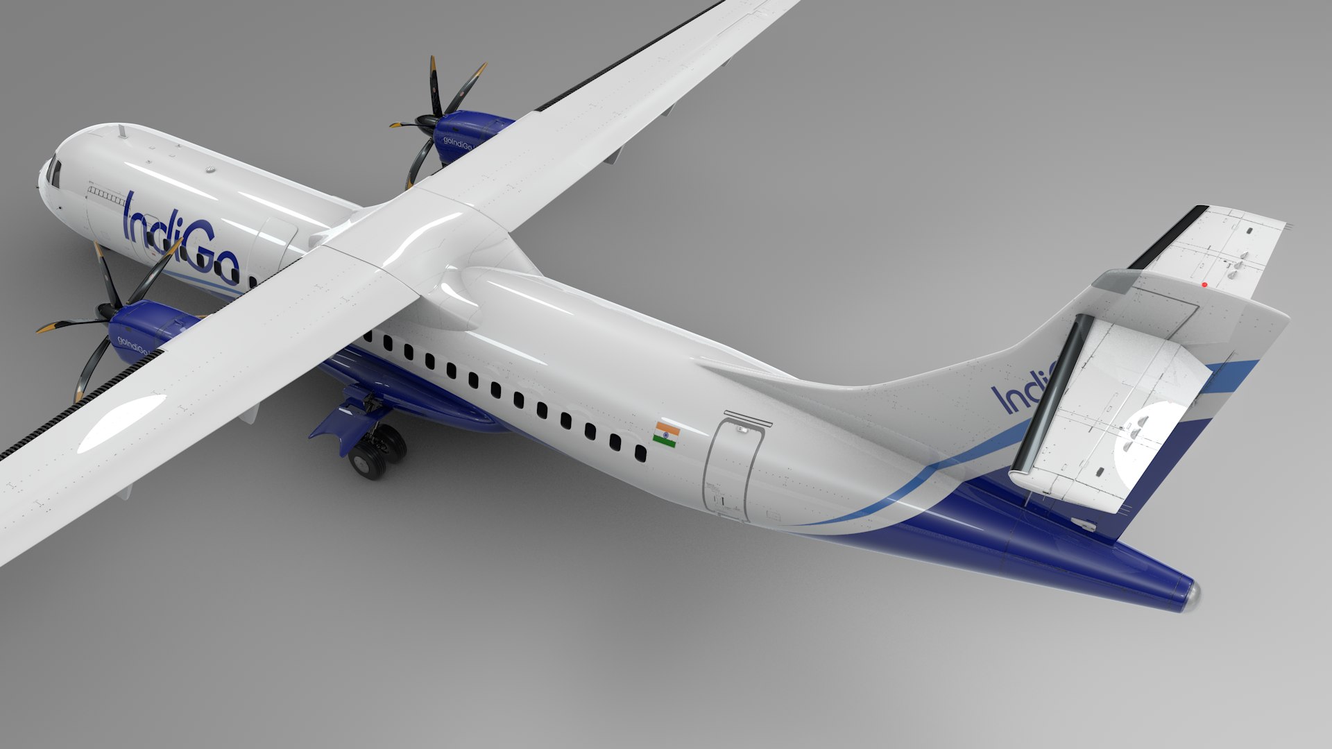 3D ATR 72 INDIGO Airlines L1870 - TurboSquid 1978600