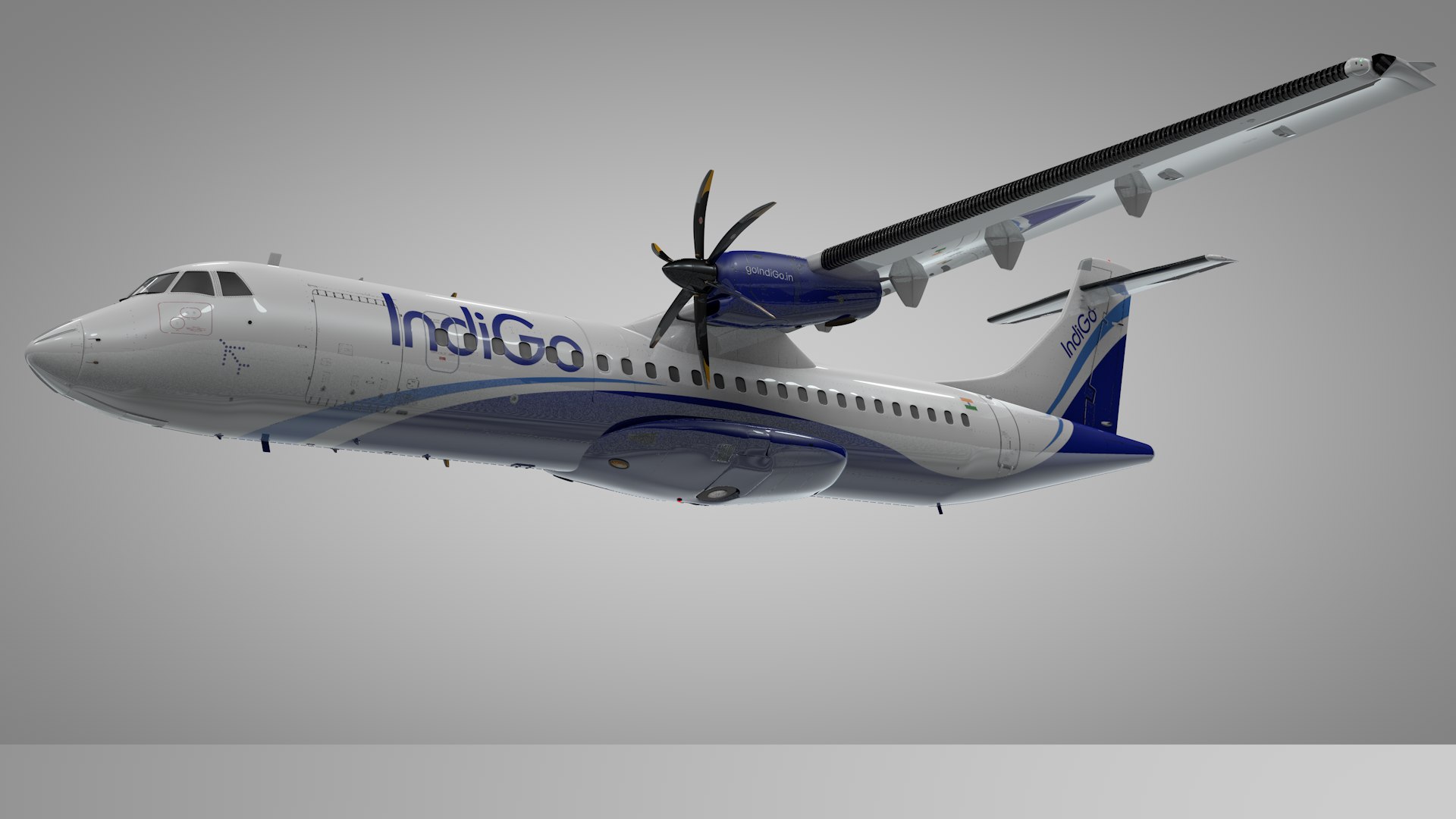 3D ATR 72 INDIGO Airlines L1870 - TurboSquid 1978600