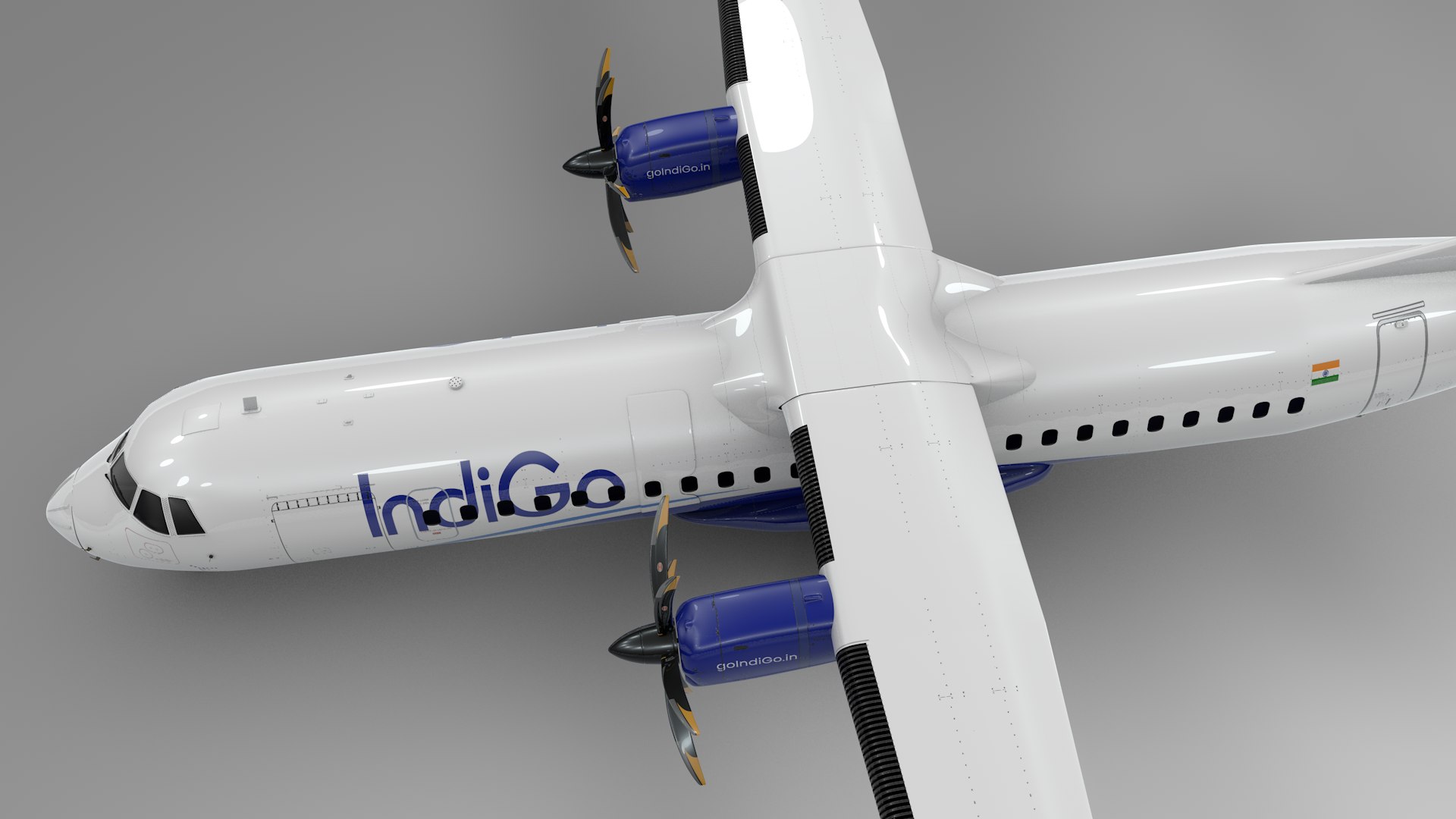 3D ATR 72 INDIGO Airlines L1870 - TurboSquid 1978600