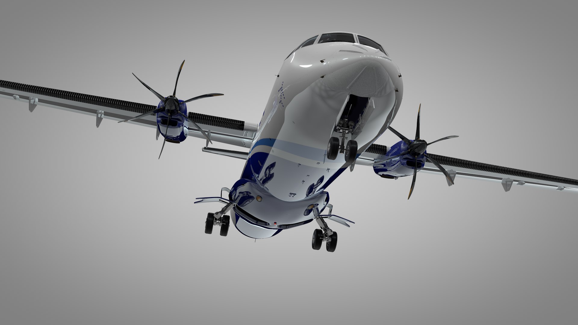 3D ATR 72 INDIGO Airlines L1870 - TurboSquid 1978600