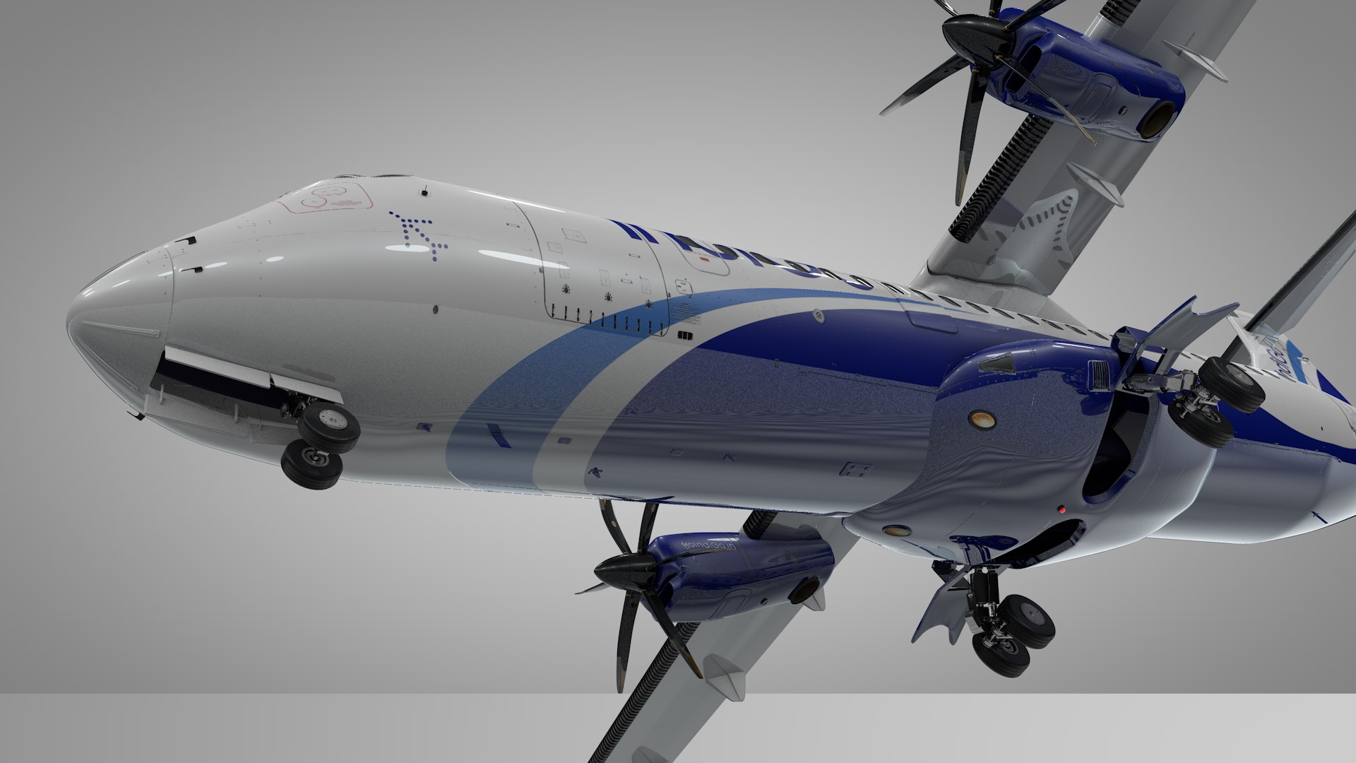 3D ATR 72 INDIGO Airlines L1870 - TurboSquid 1978600
