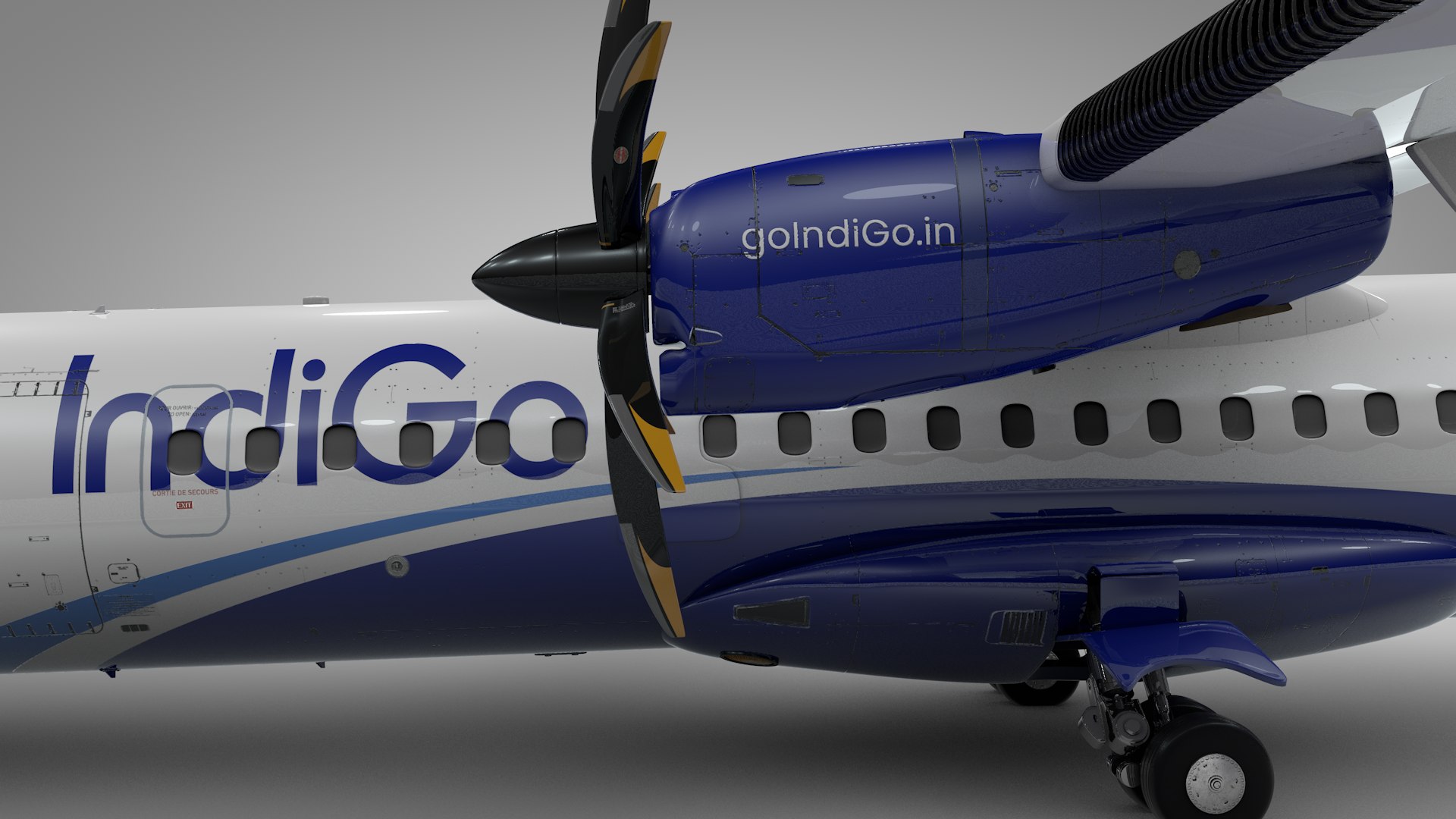 3D ATR 72 INDIGO Airlines L1870 - TurboSquid 1978600