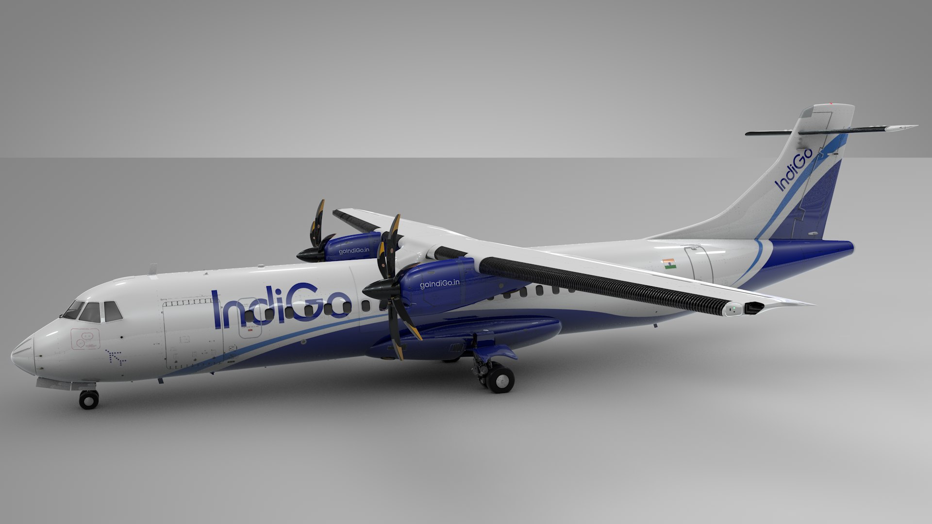 3D ATR 72 INDIGO Airlines L1870 - TurboSquid 1978600
