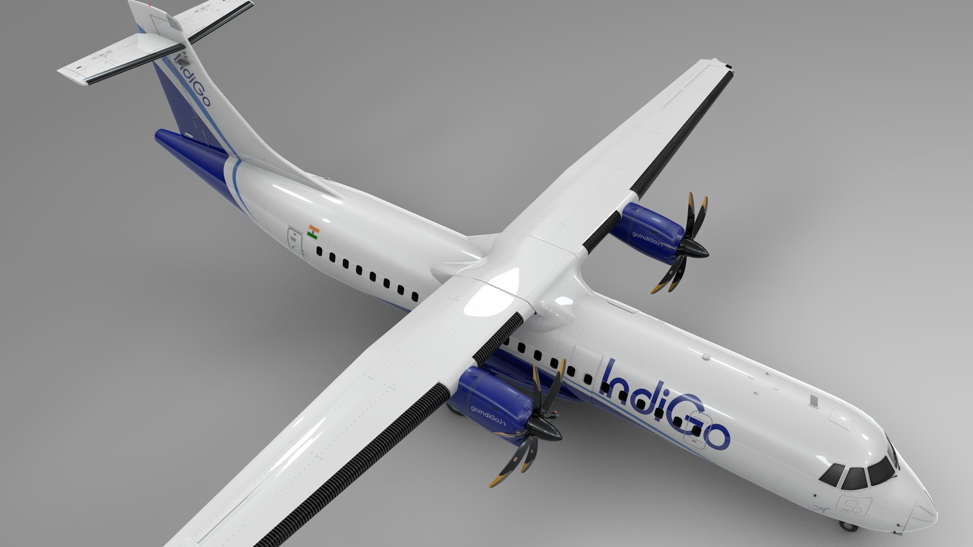 3D ATR 72 INDIGO Airlines L1870 - TurboSquid 1978600