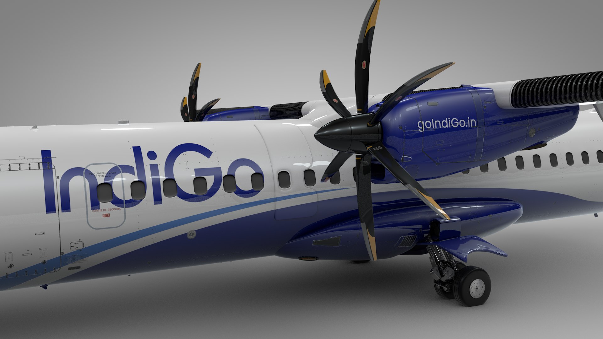 3D ATR 72 INDIGO Airlines L1870 - TurboSquid 1978600