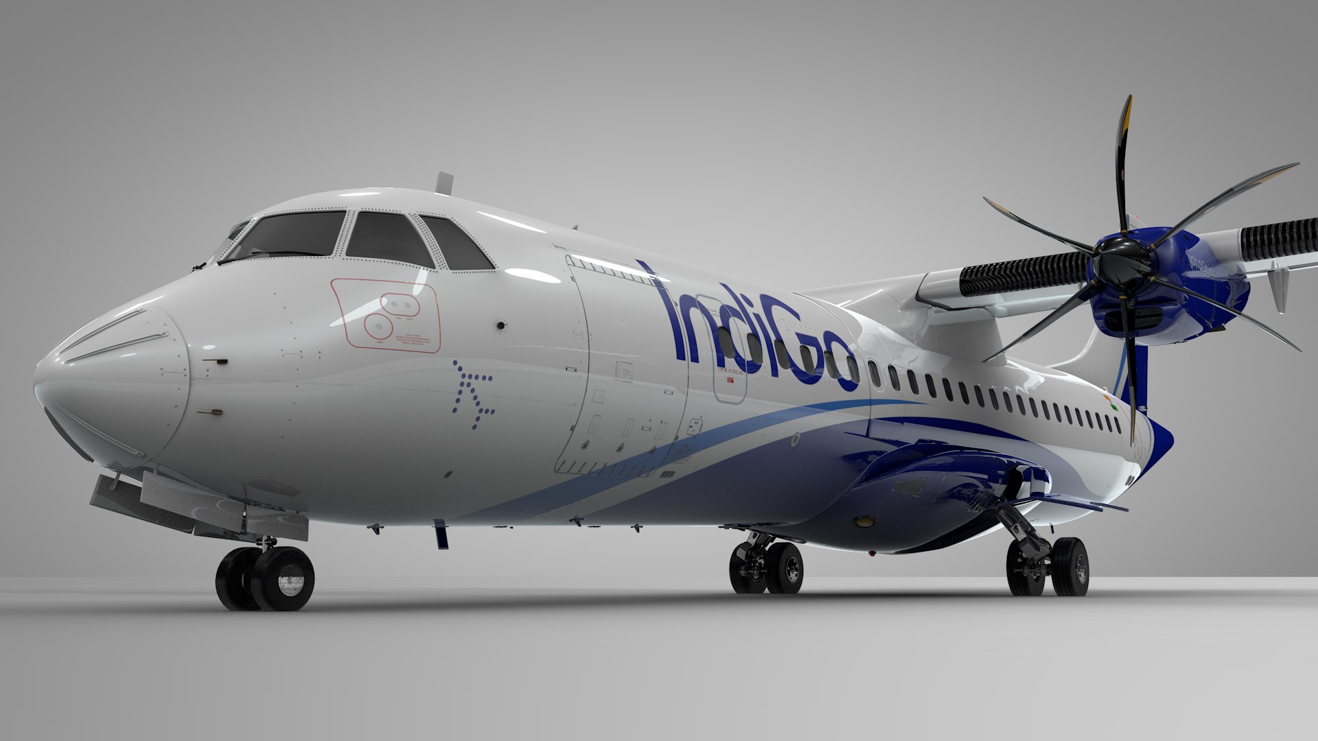 3D ATR 72 INDIGO Airlines L1870 - TurboSquid 1978600