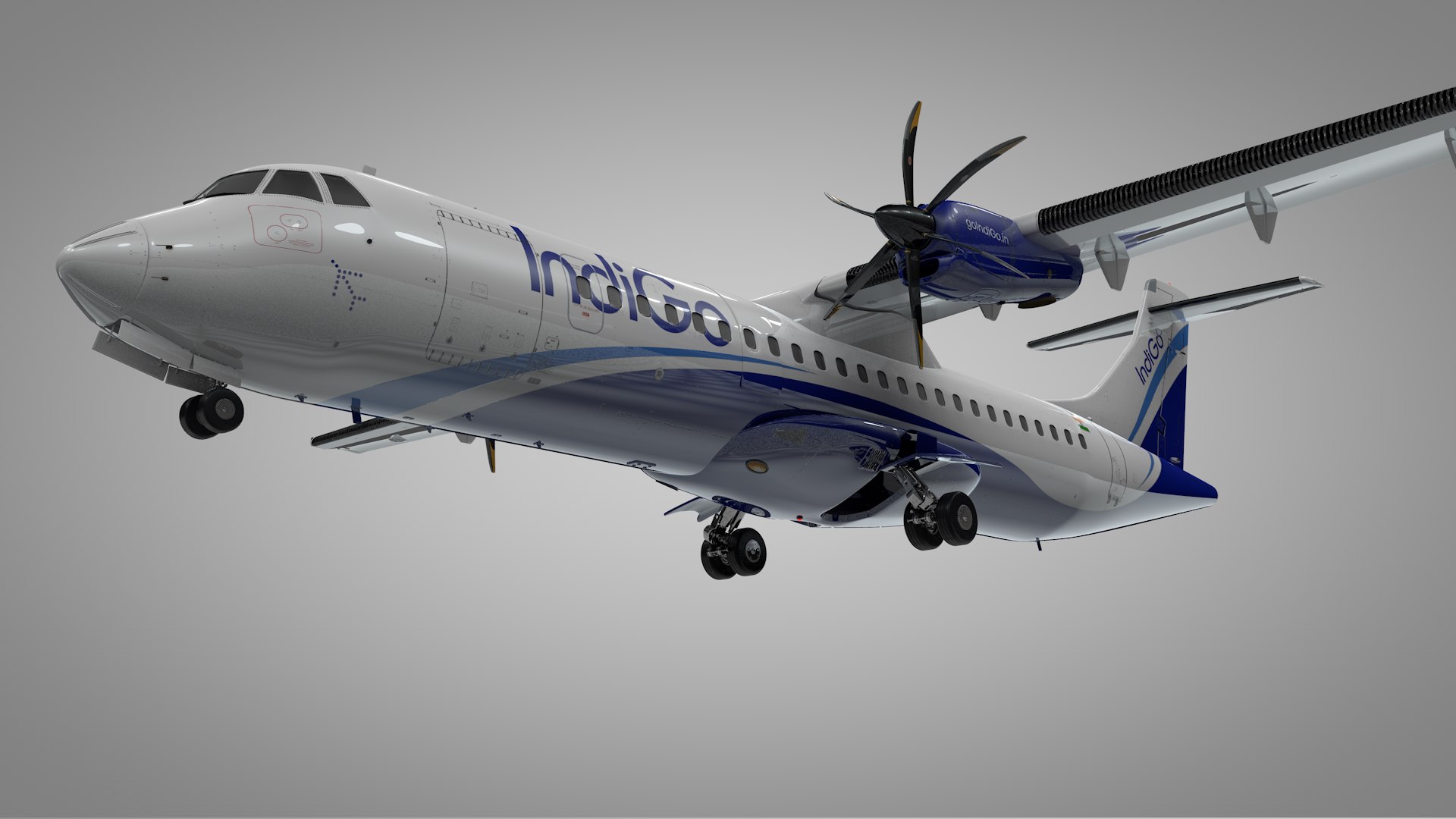 3D ATR 72 INDIGO Airlines L1870 - TurboSquid 1978600