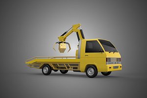 3D CAR PICK UP TRUCK WOOD LOG TREE LOADER GRAB CRANE LIFTER GRABBER model