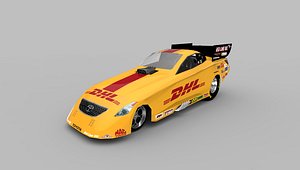 NHRA DHL Funny Car Dragster (lowpoly)